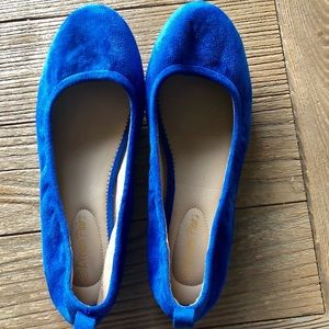 Royal blue flats.